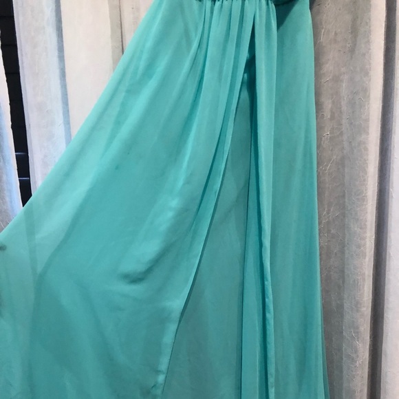 Bari Jay Teal Gown - Picture 2 of 8